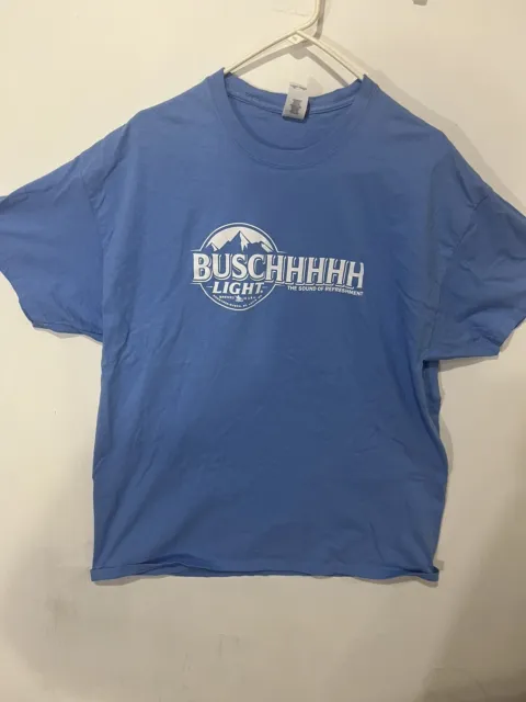 Vintage Busch Light Gilden XL Blue Tee Shirt