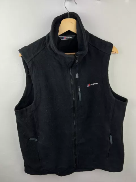 Vintage  BERGHAUS MENS BLACK VEST GILET BODY WARMER  SIZE L