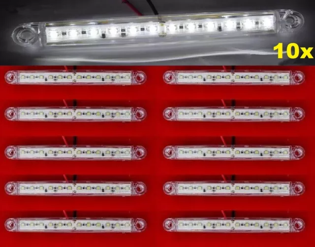 10x 12V Weiß Vorne LED Begrenzungsleuchten Lkw Bus Wohnmobil Kipper