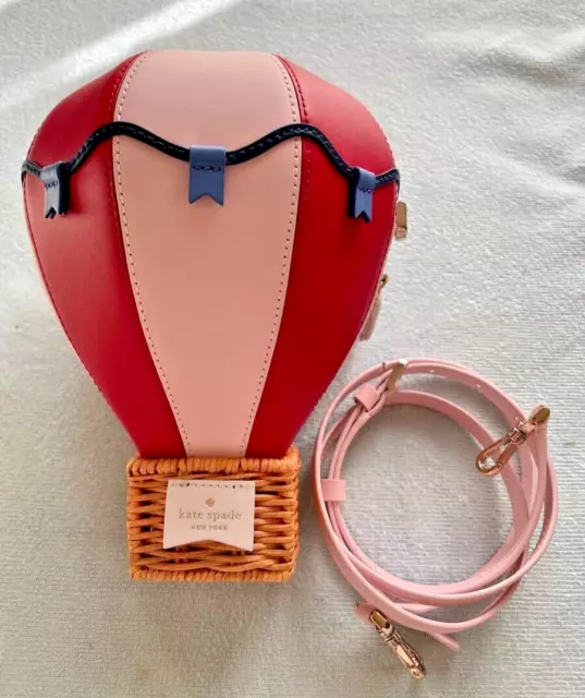 Kate Spade New York Up Up And Away Hot Air Balloon Leather Crossbody Bag Used JP