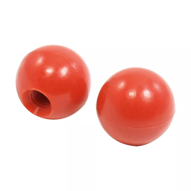 2Pcs 0.39"od.Gewinde 1.34" od Joystick Kugelknopf Kugelgriff für Maschine rot