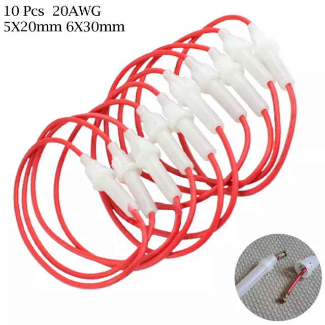 Durable Porte-Fusibles Agc 10 Pièce Blanc Et Rouge Glassicherungsdraht