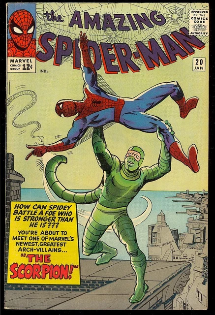 Amazing Spider-Man #20 Very Nice Origin & 1st App. Scorpion Marvel 1965 FN+