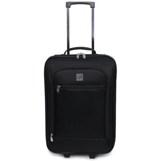 USA NEW Carry-on Luggage 18" Inches Softside  With Wheels And Metal Handle Black