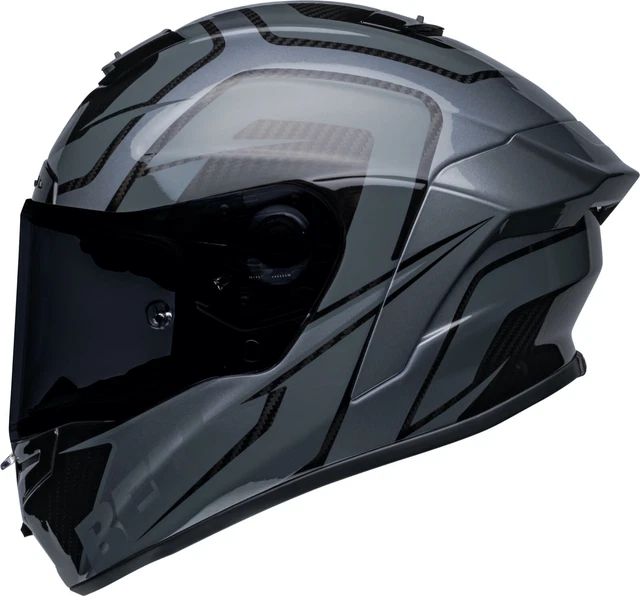 Bell Race Star DLX Flex Labyrinth Black/Gray Med Motorcycle Helmet
