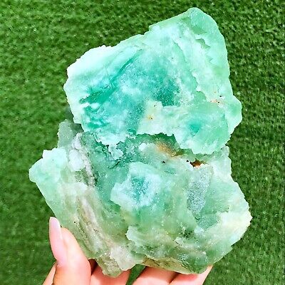 1023G Rare Natural Fluorite Quartz Cluster Crystal Mineral specimen Healing