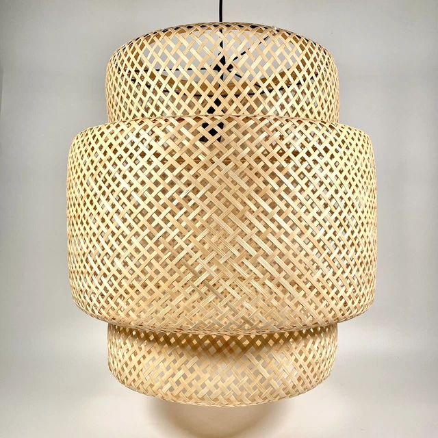 IKEA SINNERLIG Pendant Lamp Shade Bamboo Ceiling Light Large Handmade
