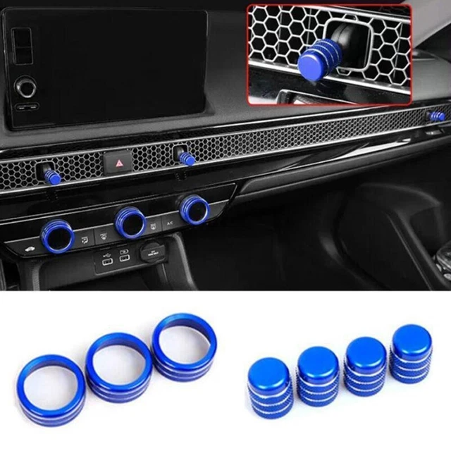 Personalize Your Honda CR V 2023 2024 with Blue Aluminum Knob Cover Ring Trim