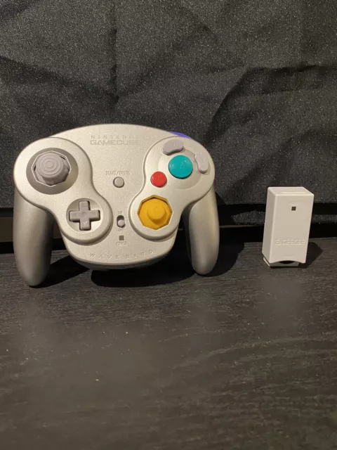 Gamecube Platinum Wavebird controller (DOL-004) with Receiver CLEANED & TESTED