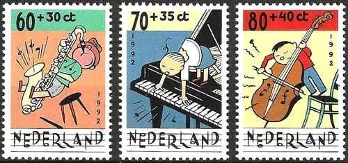 Timbres Musique Pays-Bas 1419/1421 ** (75038EP)