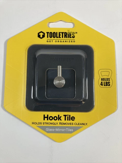 Tooletries The Arnold gancho de acero inoxidable azulejos sostienen hasta 4 libras