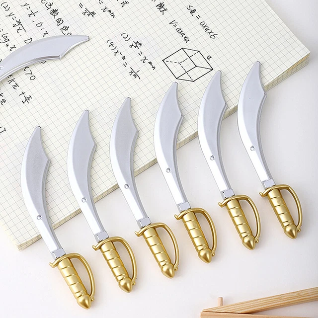 Creative Simulation Scimitar Shape Gel Pen Signature Pen Gift Pen Student Pr  F`