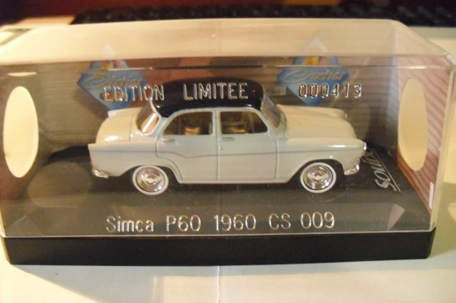SIMCA P60 - 1960 - Club Solido N° 009 - Edition Limitée N° 000413 - 1/43
