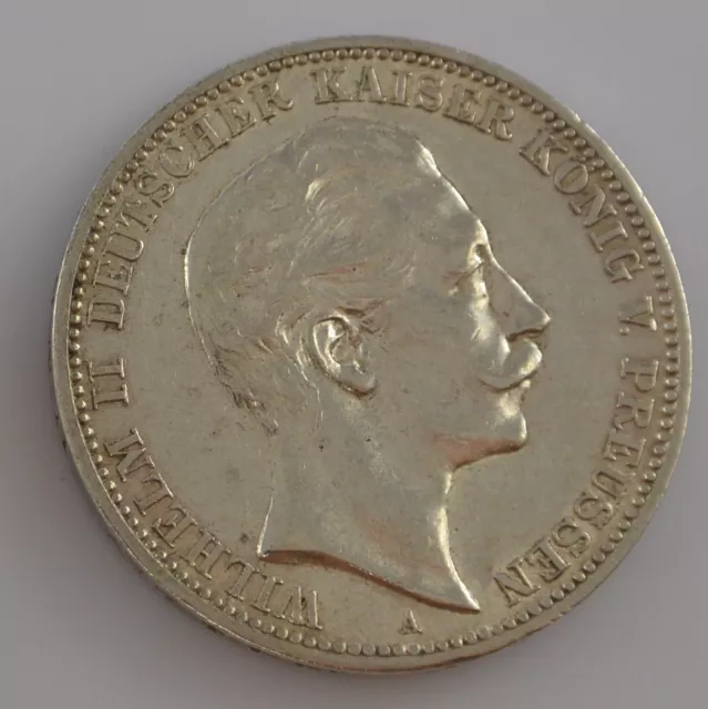 3 Mark Silbermünze dt. Kaiserreich 1911 A - Wilhelm II. dt. Kaiser Preussen