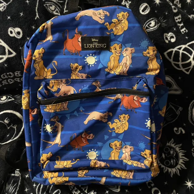 Disney The Lion King 16” Blue Backpack Walmart Exclusive All Over Print Simba