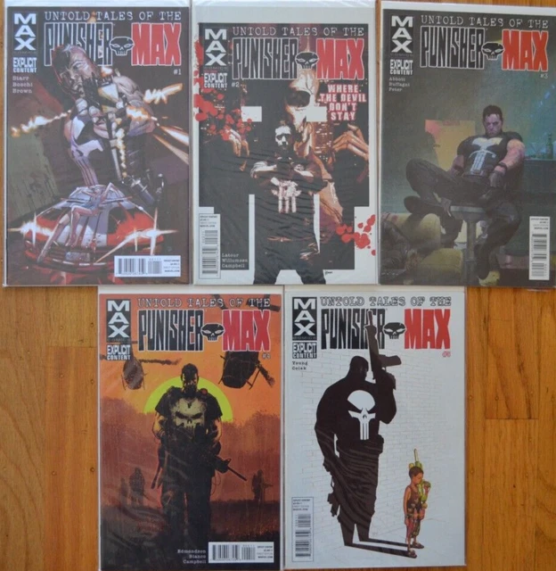 Max Untold Tales Of The Punisher #'S 1-5 Complete Series - Marvel Comics