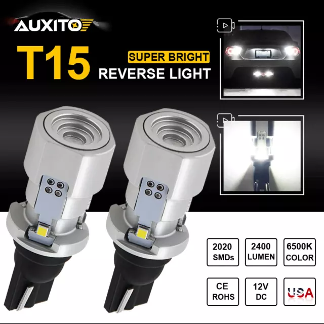 Canbus T15 LED Reverse Backup Light For Toyota Honda Lexus 6500K White 921 912
