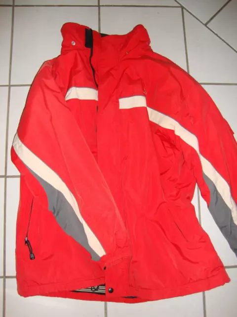 Herren-Jacke outdoor, rot mit grau und offwhite, von pro test, Gr. XL,