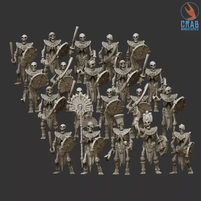 Wüstenskelett-Krieger (20 Modelle) | zB für Khemri / Tomb Kings Skeleton Warrior