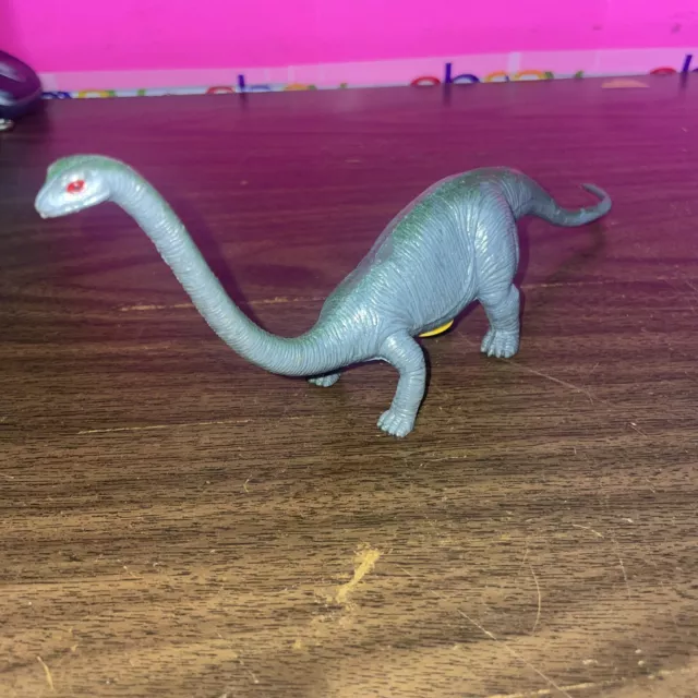 Brontosaurus Soft Plastic Vintage Playset Dinosaur Figure Green 10” Toy Dinosaur