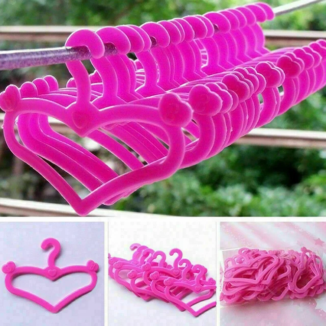 20PCS Plastic Kawaii Hangers Accessories For 1/6 Doll X6U7 Clothes T3I3 Dre U4D2