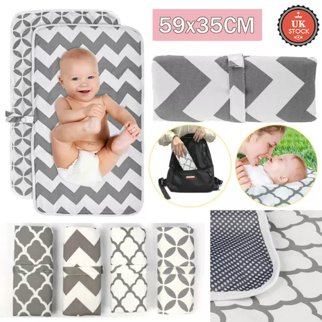 Newborn Baby Portable Foldable Washable Travel Nappy Diaper Changing Mat Pads