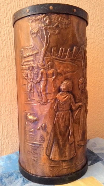 Paragüero Rústico De Cobre Y Forja 3