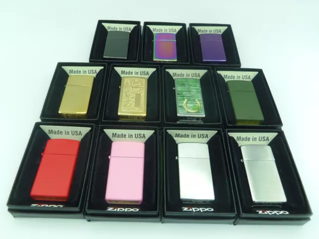 BRIQUET ZIPPO ESSENCE NEUF - SLIM ( Modèle au choix ) Original , Tempete