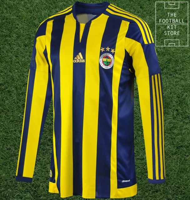 Fenerbahce Home Shirt - adidas Turkish Football Jersey - Long Sleeved -All Sizes