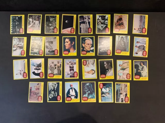 1977 Topps Star Wars 3rd Series 3 Complete 66 Yellow Trading Card Set EX+