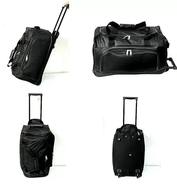 Trolley Bag Cabin Approved Wheeled Hand Luggage Travel Suitcase Duffel Holdall