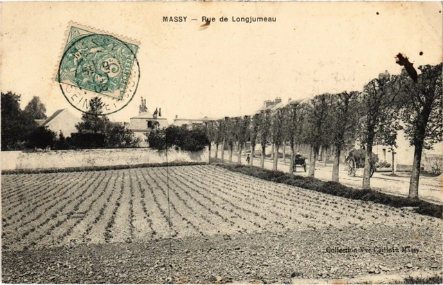 Carte Postale Ancienne – Longjumeau (91) – Place Du Marché Et Rue De Chilly – CPA