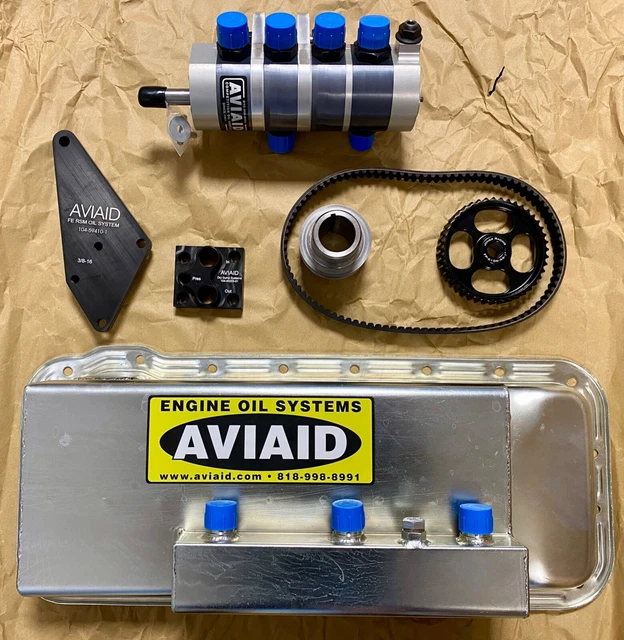 AVIAID FORD FE dry sump 4 stage oil pump pan pulley kit Shelby 427