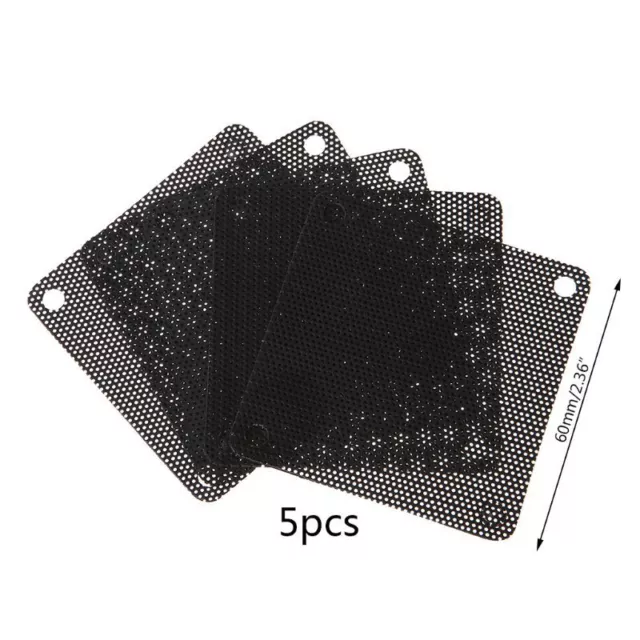 5 Pieces Computer Chassis Filter Mesh 60mm PC for Case Fan Dustproof Cove