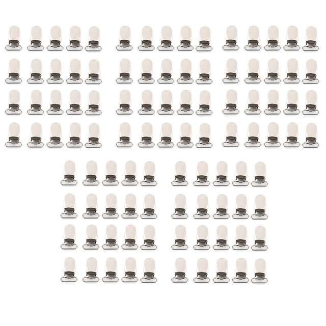 100 x Morsetti di Chiusura Staffa 20mm Colori Argento I4N5