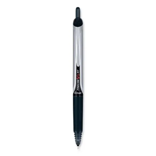 Pilot Precise Retractable Roller Ball Pen, .5 mm, BLK Ink, BLK, 30/PK (PIL84067)