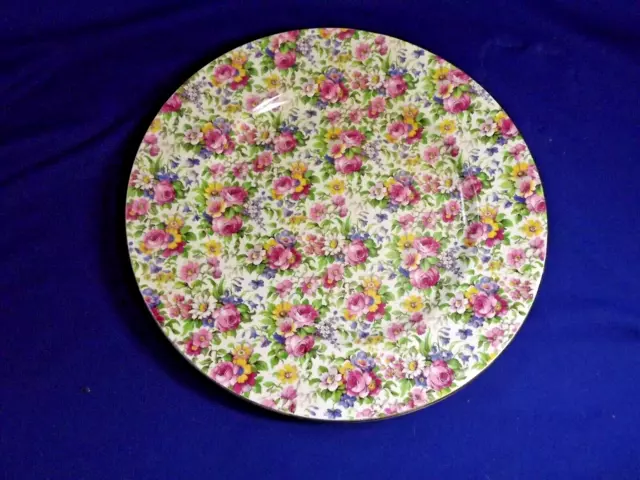 1 OLD Royal Winton Grimwades Summertime Chintz 11.5"Service/Chop Plate No Chips