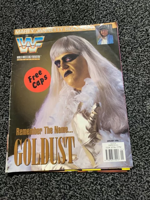 WWF WWE Magazine JANUARY 1996 Goldust Cover + Marty Janetty Poster