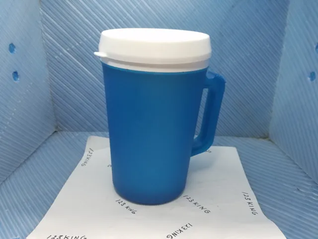 Insulated Thermos Hot or Cold Mug tumbler 34oz, blue, Made in USA
