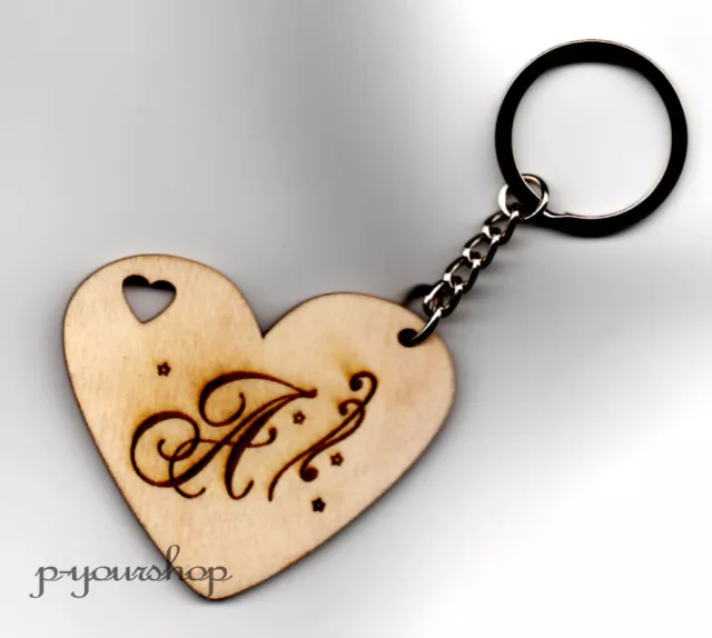 Portachiavi Personalizzato Cuore Incisione Laser Matrimonio Feste Battesimo