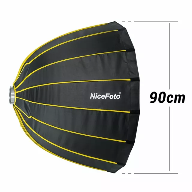 NiceFoto 90cm Parabolic Umbrella Gird Softbox f Aputure 120D 120D II N3A8 C300d 2