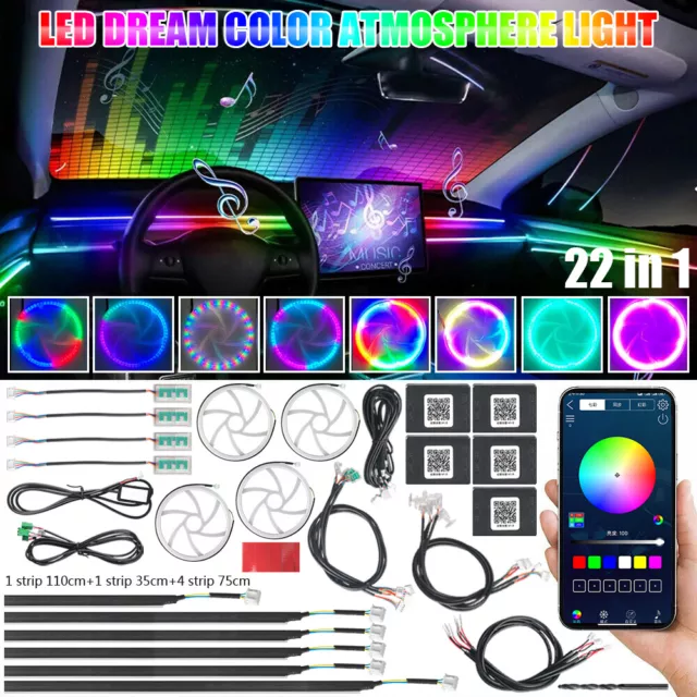 Symphony Car Atmosphere Interior RGB LED Acrylic Guide Fiber Optic Ambient Light