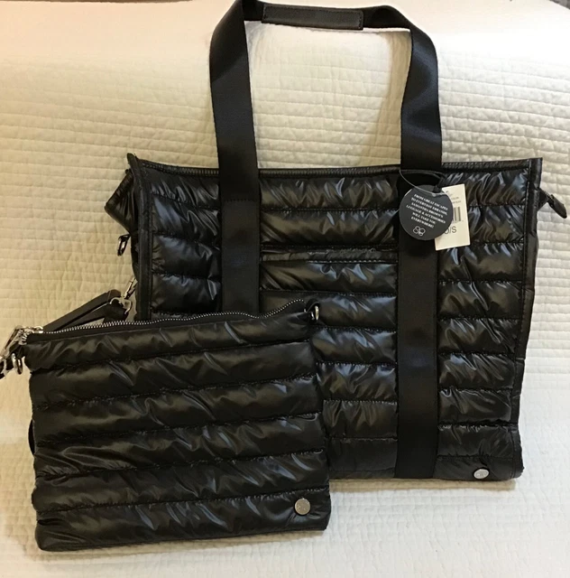 Samantha Brown To Go Tote And Crossbody 2 Piece Set Black