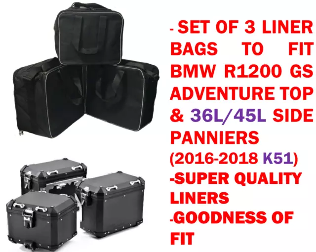 Pannier Liner Bags & Top Box Bag For Bmw R1200Gs Adventure 2016-2021 Lc K51