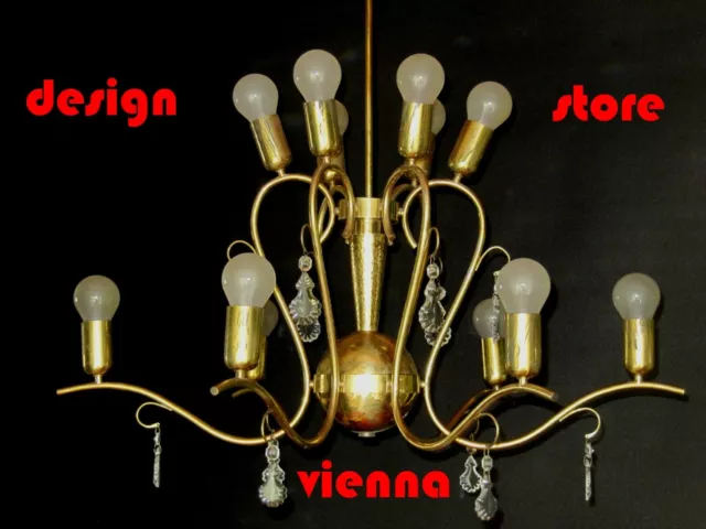 Österreichischer Werkbund: Large Art Deco Austrian Chandelier