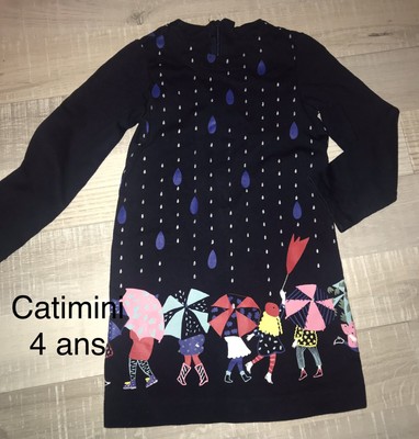 Jupe Bleu Marine HIVER TBE Catimini Catimini  4 Ans Fille 