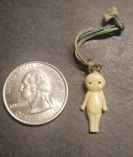 1940's Celluloid BLACK BABY DOLL Kewpie Charm, Cracker Jack, Gumball Machine