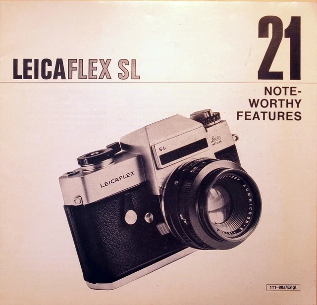 1970 LEITZ Catalog: LEICAFLEX SL, 21 Noteworthy Features