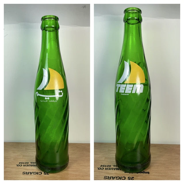 Vintage Teem Soda Bottle Arabic And English