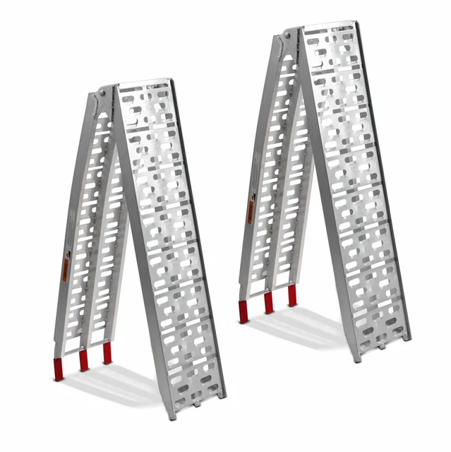 Rampe Moto En Aluminium Pliable - Longueur 2m, Largeur 21.5cm, Capacité 400kg - Pour Charger Dans Un Van, Fourgon, Remorque